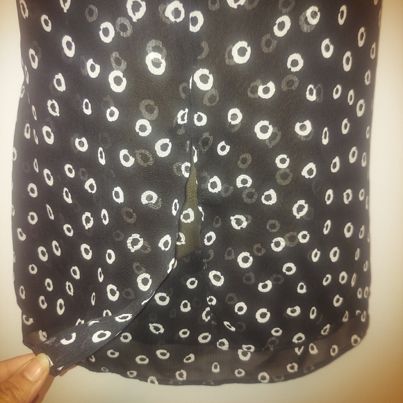 NWT Cristina B Layered Sleeveless Black and White Tunic Tank Top sz M - Picture 5 of 8